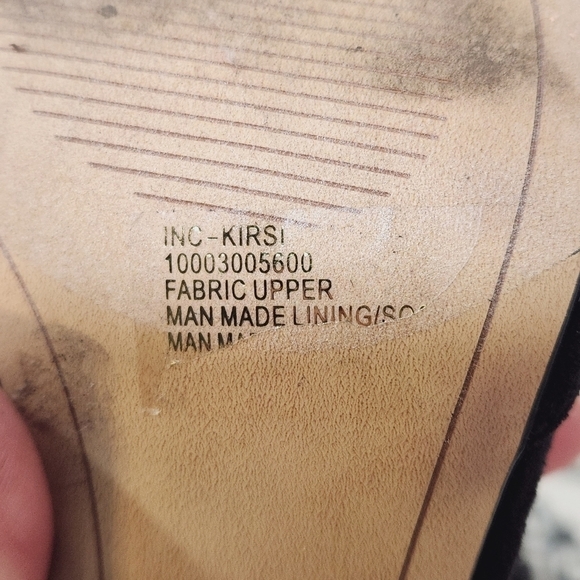 INC International Concepts Kirsi Faux Suede Block Zip Up Peep Toe Booties Sz:6.5 - Picture 11 of 11